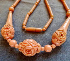 antique art deco coral pink