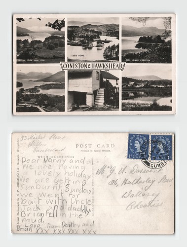 Postcard coniston and - -,