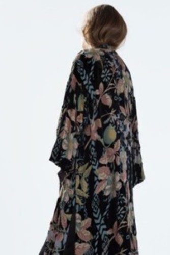 Zara rare floral velvet black - zara,