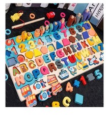 Wooden Number Alphabet Puzzles