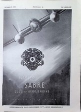 1944 WWII Napier Sabre Aero Engine Ad – 2220 HP Aviation Power The Aeroplane