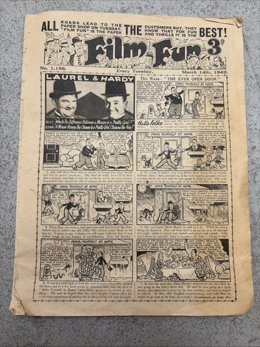Vintage comic film fun march - film,