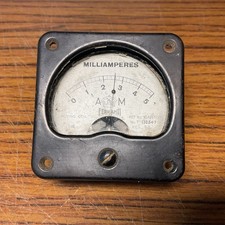 Vintage 1940 Ferranti AM Poss Bakelite Plastic Milliamperes Gauge Meter Untested