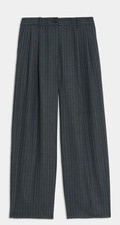 M&S Autograph Women's Grey Wool Blend High Rise Straight Leg Trousers RRP £79
