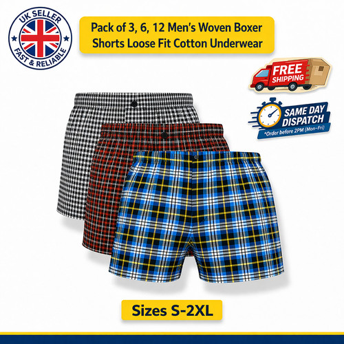 Pack 12men s woven - pack,
