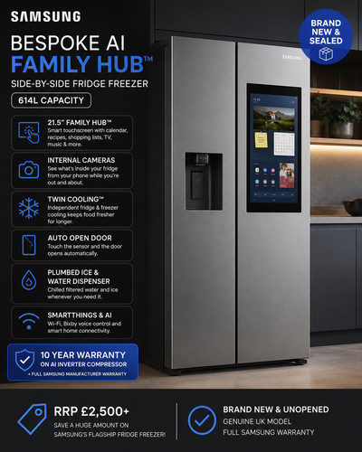 Brand new samsung rs90f66beteu - new,