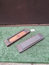 Vintage 8" Sharpening Stone. Oil Stone In Wooden Box Old Tool (#058)