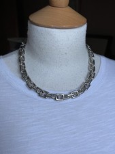 Chunky Necklace Silver Tone
