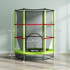 HOMCOM Kids Trampoline 4.6FT
