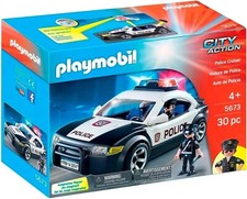 Playmobil POLICE CRUISER vehicle car with flashing lights City Action 5673