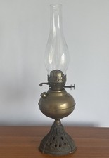 Vintage Brass Oil Lamp with