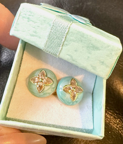 Blue gold enamel - blue,