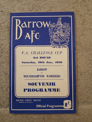 Football programme barrow - barrow, v