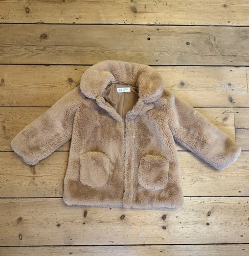 Girls faux fur coat beige - h&m,
