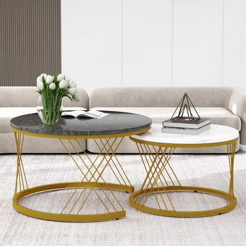Round nesting coffee table - round,