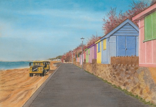 Beach huts promenade - beach,