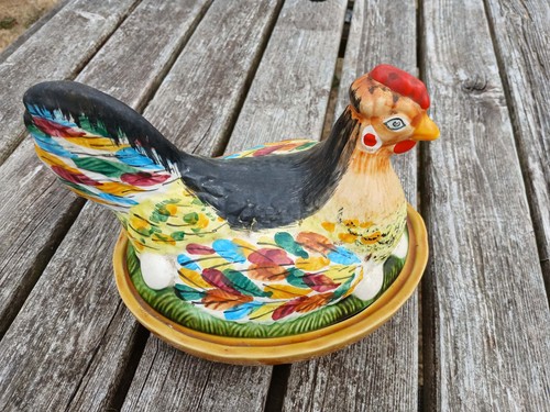 Vintage ceramic hen - , chicken