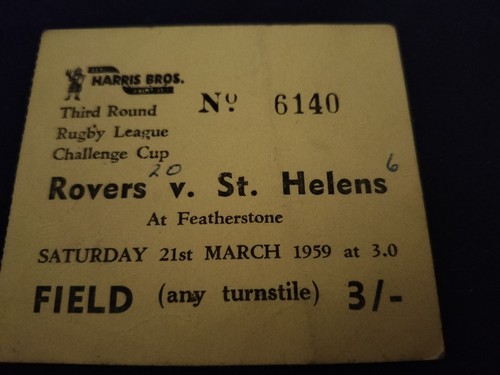 Match ticket featherstone - match,