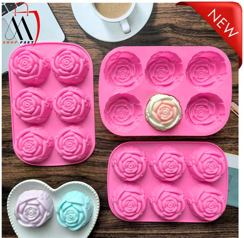 Rose flower cake silicone - rose,