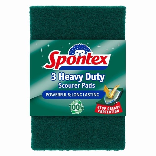 Spontex heavy duty 3pk scourer - duty,