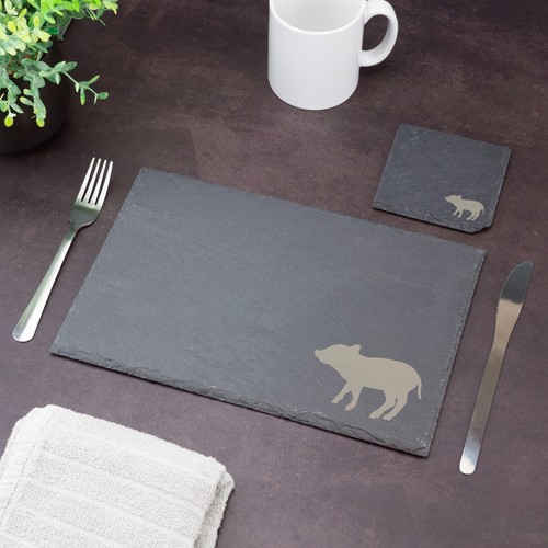 Farm animals slate placemat - animals,