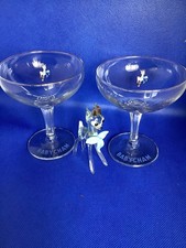 RARE  C1950’sVintage Babycham Glass Bambi (no Box ) Plus Two Glasses