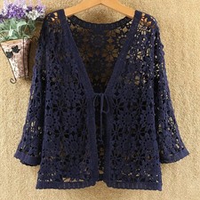 Women Lace Crochet Shrug