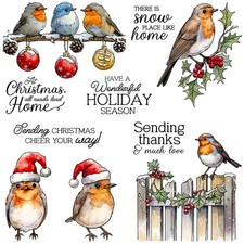 Christmas Birds on Branch