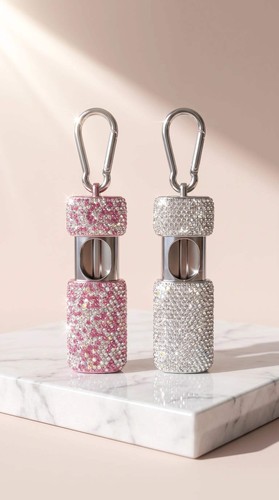 Crystal pink diamanté - , key