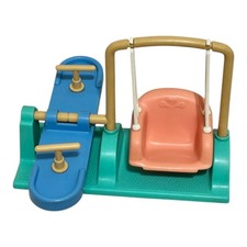 Loving Family Swing See-saw Teeter Totter Vintage Fisher Price Dolls House 90s