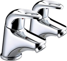 Java Chrome Basin Pillar Taps