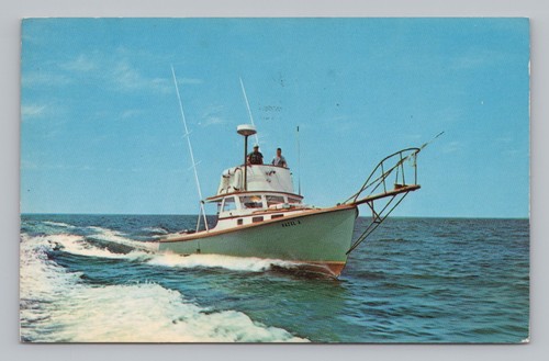 Postcard fishing boat - postcard, off