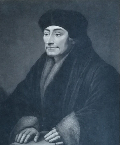 Antique mezzotint erasmus - mezzotint,