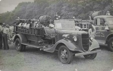 RPPC Vintage 1936 Ford V8 Fire