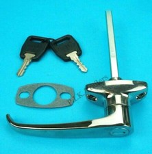 Chrome L Handle Door Lock & 2