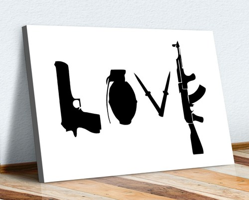 Banksy love weapons guns - banksy,