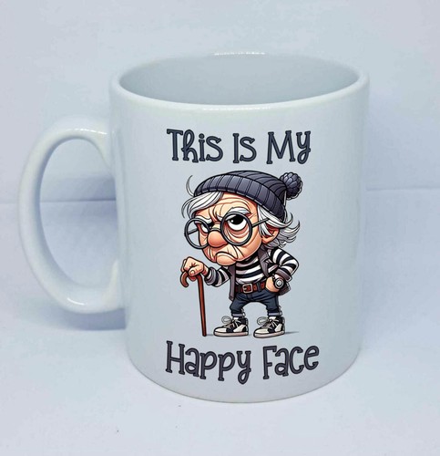 Grumpy coffee mug happy - grumpy,