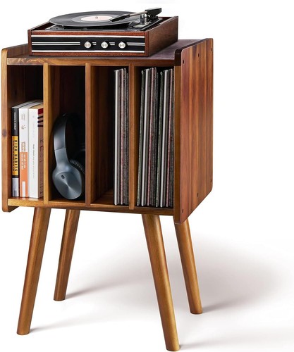 Wooden record player - wooden, lp