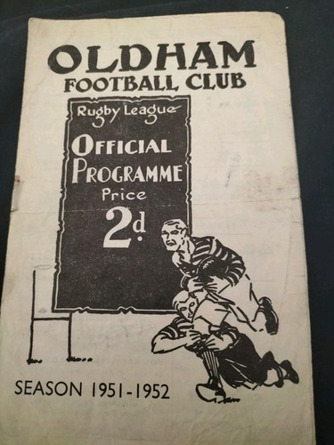 Vintage rugby league programme - rugby,