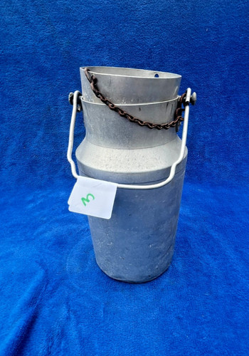 Vintage french aluminium milk - vintage,