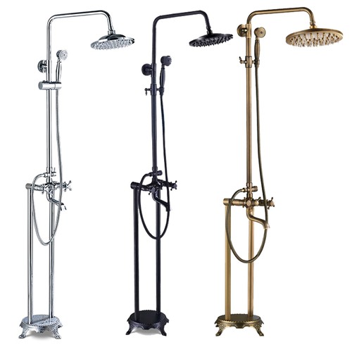 Freestanding shower system - system, tub