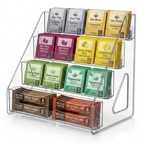 Tier clear acrylic tea bag - 4,
