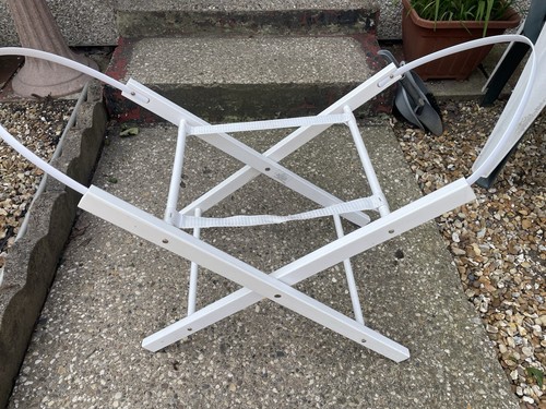 Baby moses basket stand white - basket,