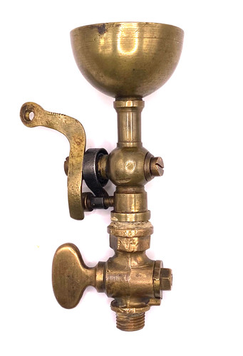 Antique brass steam whistle - brass,