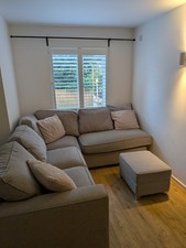 Furniture Village Combi corner chaise sofa bed and foot stool