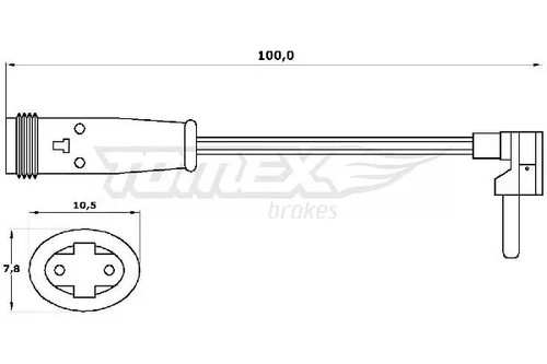 Brake pad wear sensor - , disc
