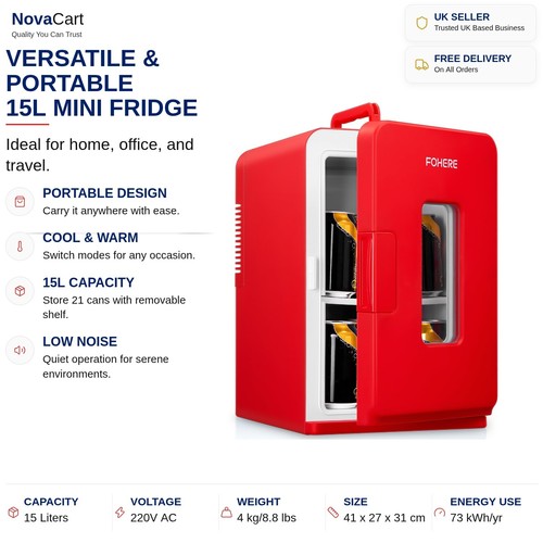 Portable mini fridge 15l - fridge,