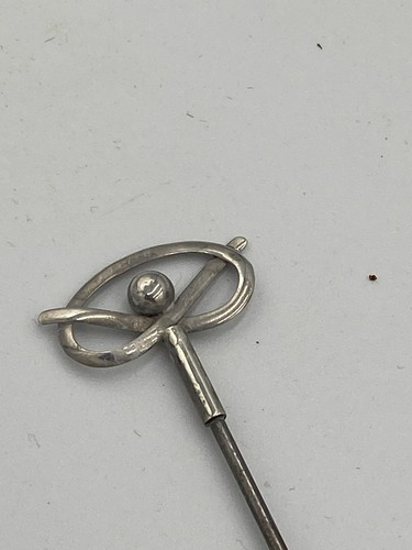 Antique silver hat pin - pin,
