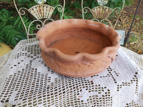 Old terracotta garden plant - terracotta,
