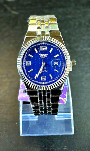 Men quartz watch - quartz, blue